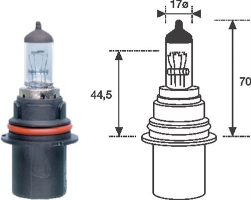 Gloeilamp, koplamp Magneti Marelli 002555200000