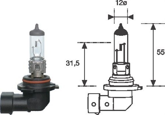 Gloeilamp, koplamp Magneti Marelli 002577300000