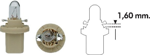 Gloeilamp, instrumentenverlichting Magneti Marelli 002052800000