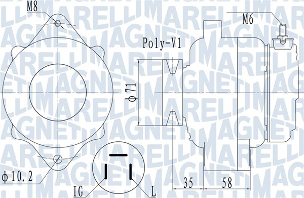 Alternator/Dynamo Magneti Marelli 063731120010