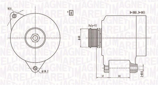 Alternator/Dynamo Magneti Marelli 063731139010