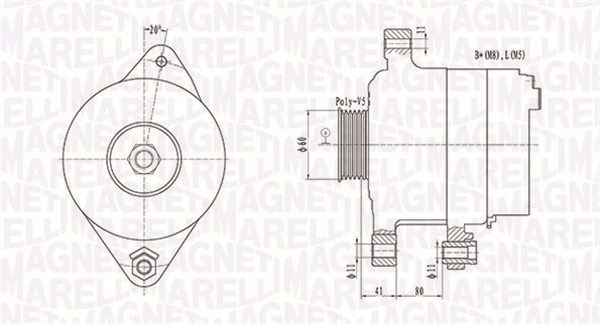 Alternator/Dynamo Magneti Marelli 063731258010