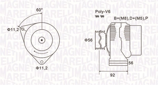 Alternator/Dynamo Magneti Marelli 063731299010