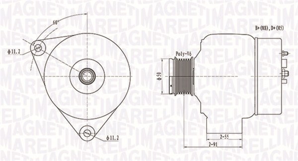 Alternator/Dynamo Magneti Marelli 063731300010