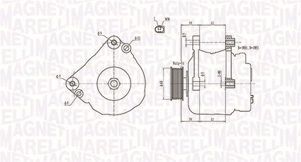 Alternator/Dynamo Magneti Marelli 063731402010