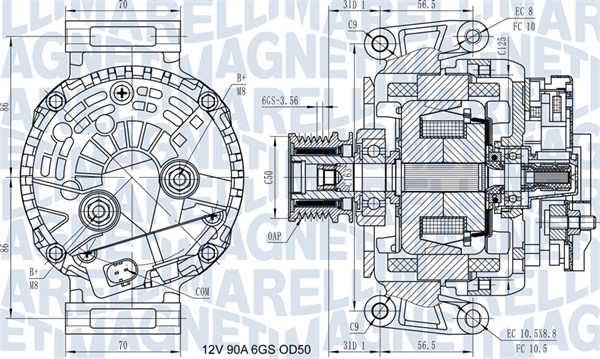 Alternator/Dynamo Magneti Marelli 063731439210