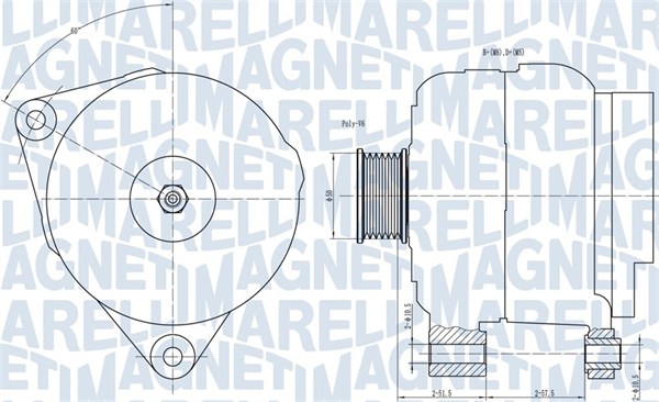 Alternator/Dynamo Magneti Marelli 063731501010