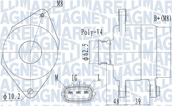 Alternator/Dynamo Magneti Marelli 063731517010