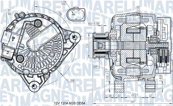 Alternator/Dynamo Magneti Marelli 063731545910