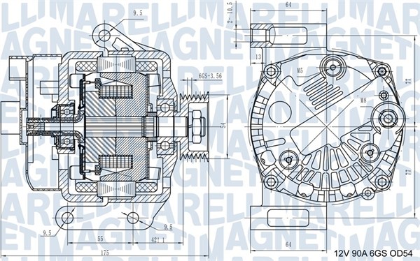 Alternator/Dynamo Magneti Marelli 063731562210