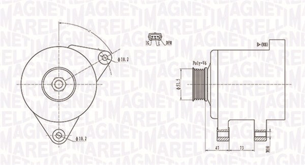 Alternator/Dynamo Magneti Marelli 063731569010