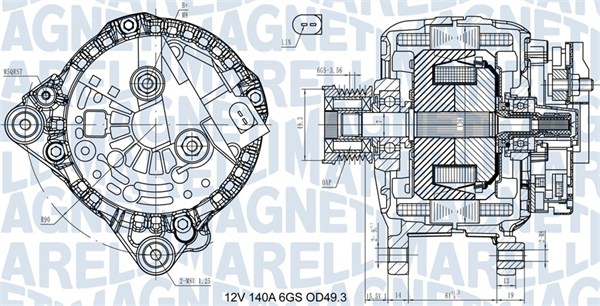 Alternator/Dynamo Magneti Marelli 063731576710