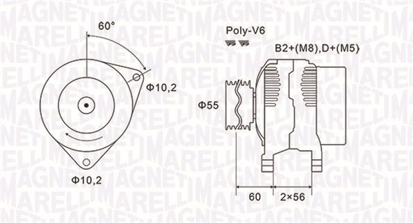 Alternator/Dynamo Magneti Marelli 063731577010