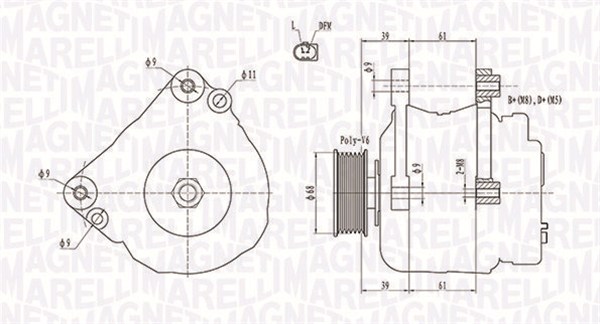 Alternator/Dynamo Magneti Marelli 063731587010