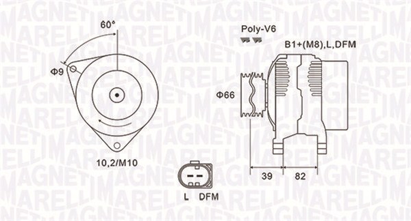 Alternator/Dynamo Magneti Marelli 063731588010