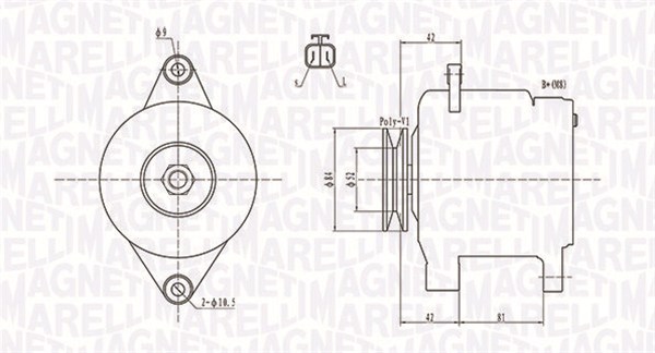 Alternator/Dynamo Magneti Marelli 063731615010