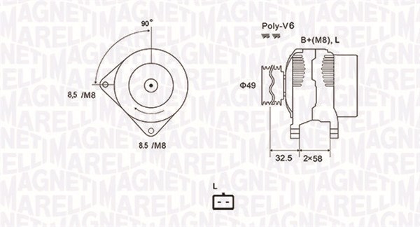 Alternator/Dynamo Magneti Marelli 063731627010