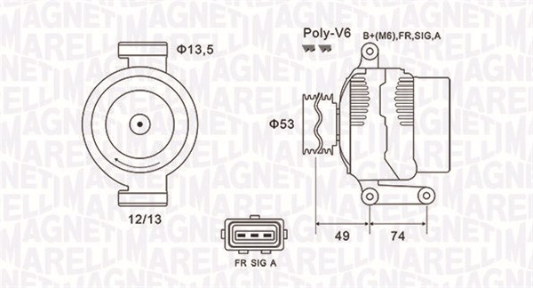 Alternator/Dynamo Magneti Marelli 063731635010