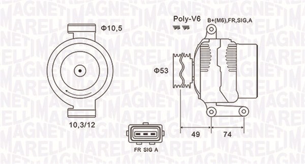 Alternator/Dynamo Magneti Marelli 063731638010