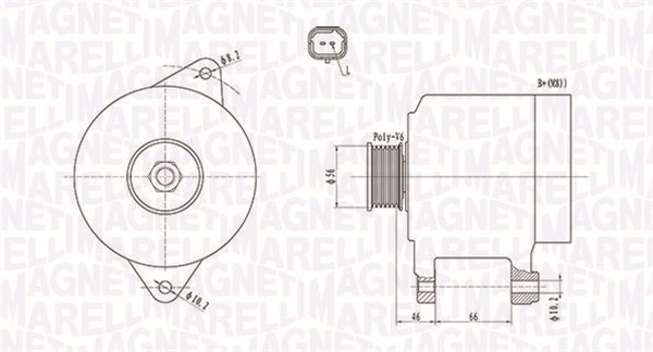 Alternator/Dynamo Magneti Marelli 063731653010