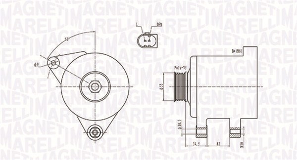 Alternator/Dynamo Magneti Marelli 063731664010