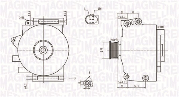 Alternator/Dynamo Magneti Marelli 063731701010