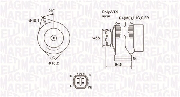 Alternator/Dynamo Magneti Marelli 063731721010