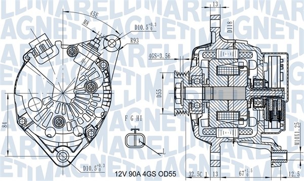 Alternator/Dynamo Magneti Marelli 063731725010