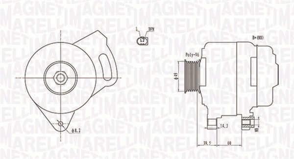 Alternator/Dynamo Magneti Marelli 063731750010