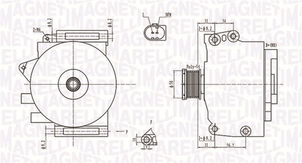 Alternator/Dynamo Magneti Marelli 063731764010