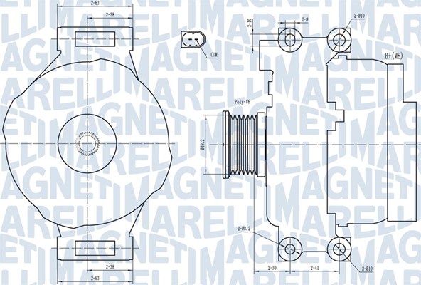 Alternator/Dynamo Magneti Marelli 063731773010