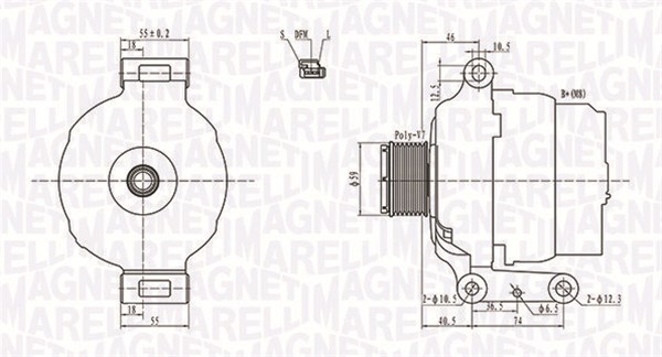 Alternator/Dynamo Magneti Marelli 063731779010