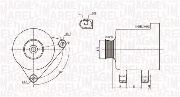 Alternator/Dynamo Magneti Marelli 063731782010