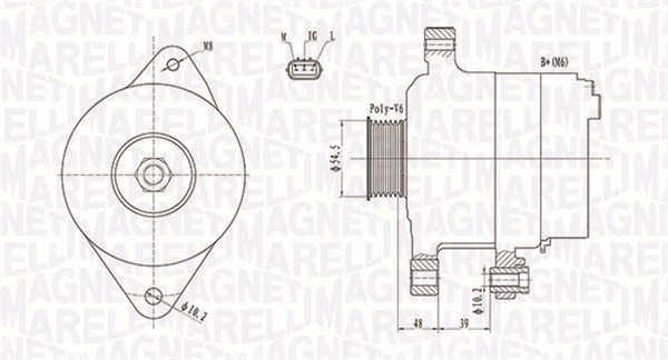 Alternator/Dynamo Magneti Marelli 063731800010