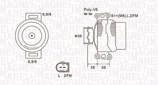 Alternator/Dynamo Magneti Marelli 063731811010