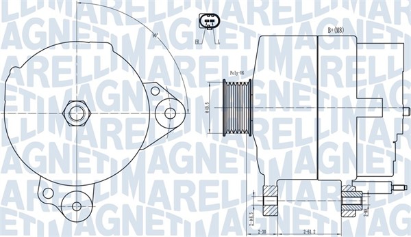 Alternator/Dynamo Magneti Marelli 063731817010