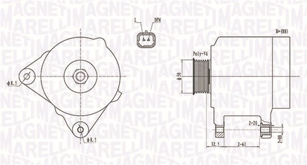 Alternator/Dynamo Magneti Marelli 063731824010