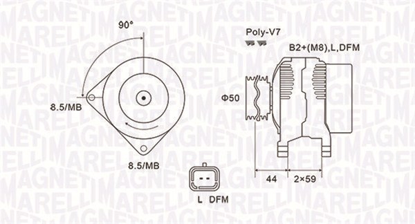 Alternator/Dynamo Magneti Marelli 063731827010