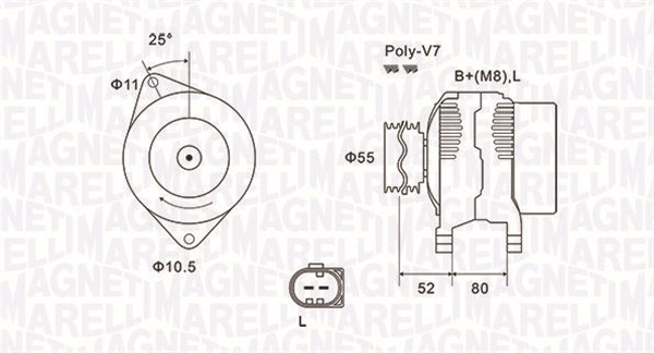 Alternator/Dynamo Magneti Marelli 063731837010