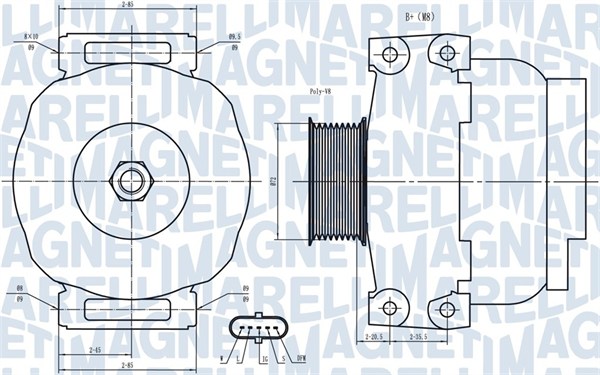 Alternator/Dynamo Magneti Marelli 063731851010
