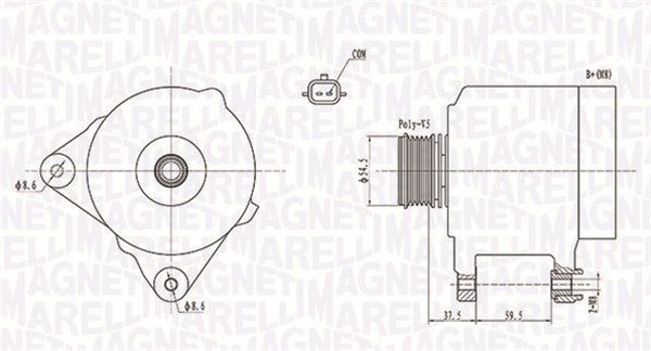 Alternator/Dynamo Magneti Marelli 063731860010