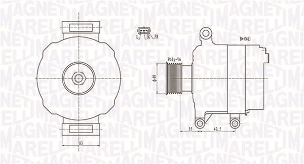 Alternator/Dynamo Magneti Marelli 063731869010