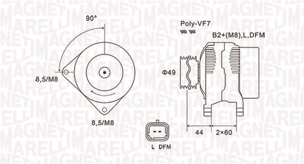 Alternator/Dynamo Magneti Marelli 063731877010