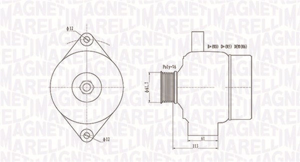 Alternator/Dynamo Magneti Marelli 063731890010