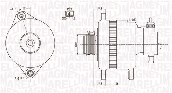 Alternator/Dynamo Magneti Marelli 063731899010