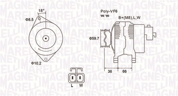 Alternator/Dynamo Magneti Marelli 063731901010