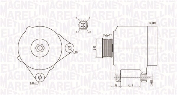 Alternator/Dynamo Magneti Marelli 063731907010