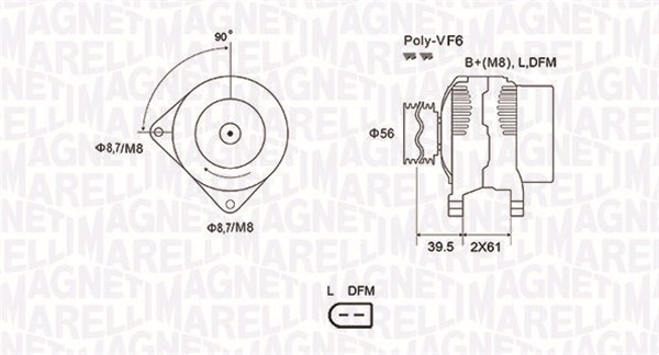 Alternator/Dynamo Magneti Marelli 063731912010