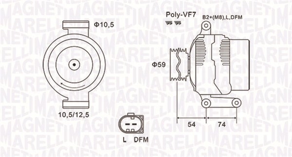 Alternator/Dynamo Magneti Marelli 063731922010