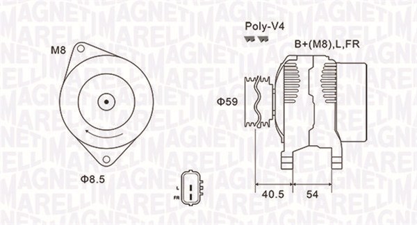 Alternator/Dynamo Magneti Marelli 063731927010